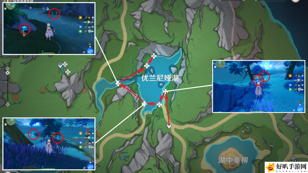原神4.5湖光铃兰采集路线图怎么走