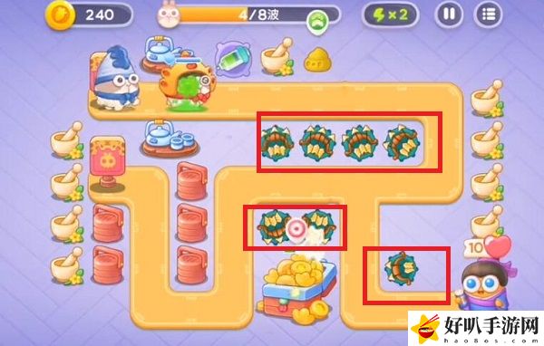 保卫萝卜4白萝卜传奇第13关攻略