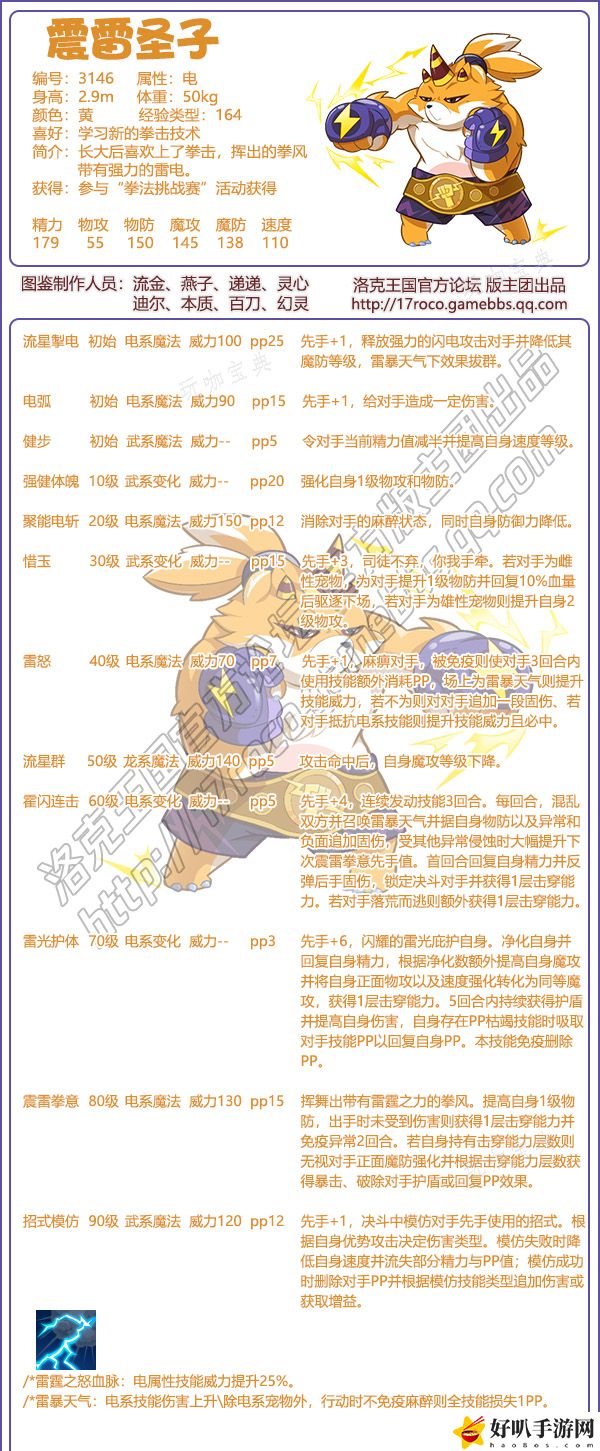 洛克王国震雷圣子技能搭配推荐：稀有宝藏位置分享