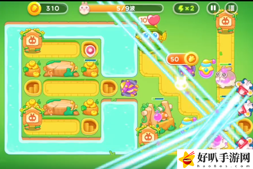 保卫萝卜4绿野奇缘第42关通关攻略：精确计算伤害快速击败敌人